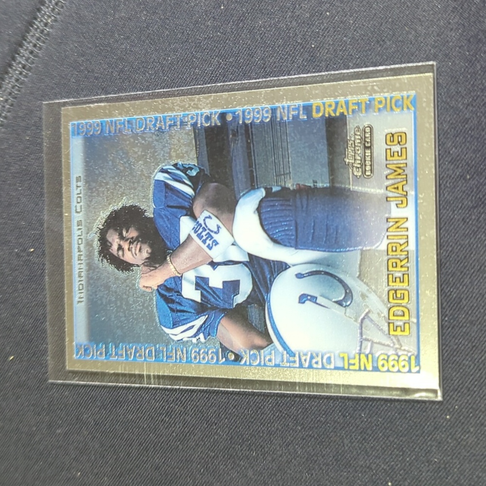 1999 Topps Chrome 1999 NFL Draft Pick Edgerrin James #145 Rookie RC HOF